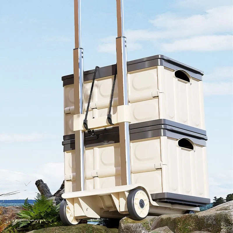 

Portable Shopping Cart Home Use Goods Moving Hand Truck Vegetable Buying Luggage Pulling Carriage Special Folding Pushcart