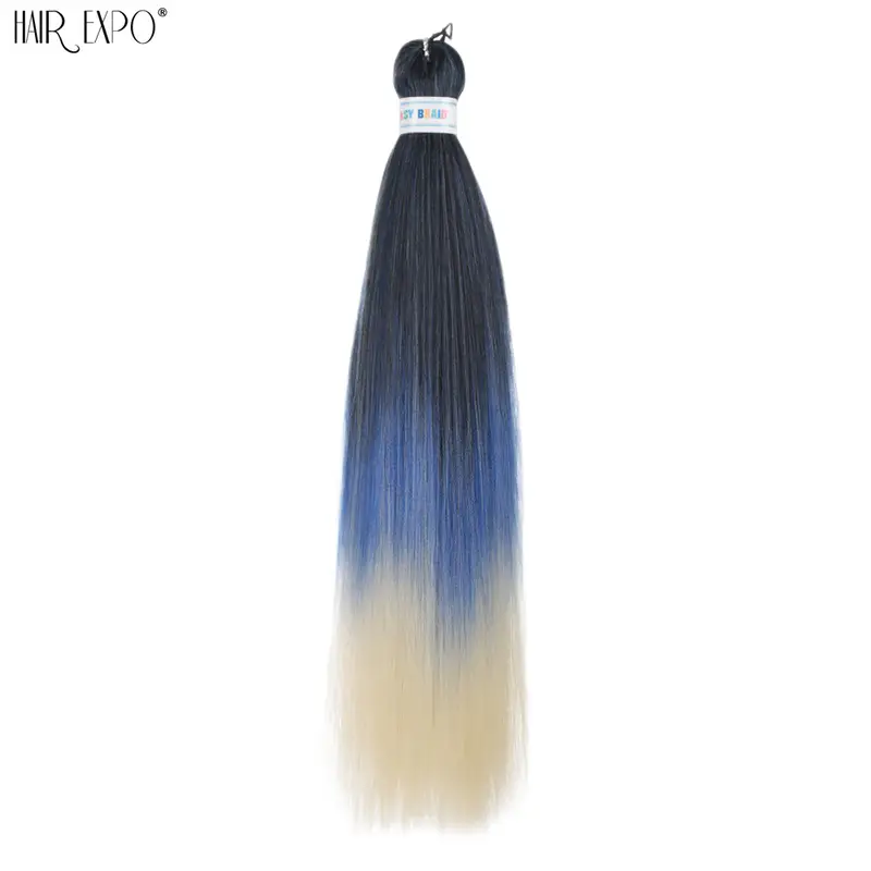 26Inch Easy Braids Hair Synthetic Colourful Pre Stretched Braiding Hair Extensions Jumbo Braids Ombre Yaki Long Straight Hair - Image 79
