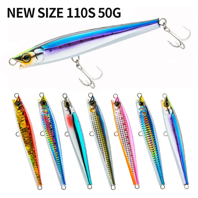 Pencil Fishing Lure for Freshwater Fishing, Artificial Baits, Sinking Wobbler, Freshwater Fishing Accessories, 11cm, 50g, 1Pc