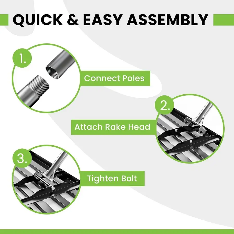 Lawn Leveling Rake 48 x 10 Heavy Duty Professional Grade Reinforced Steel Landscape Tool for Soil, Sand amp Garden Superior Stre