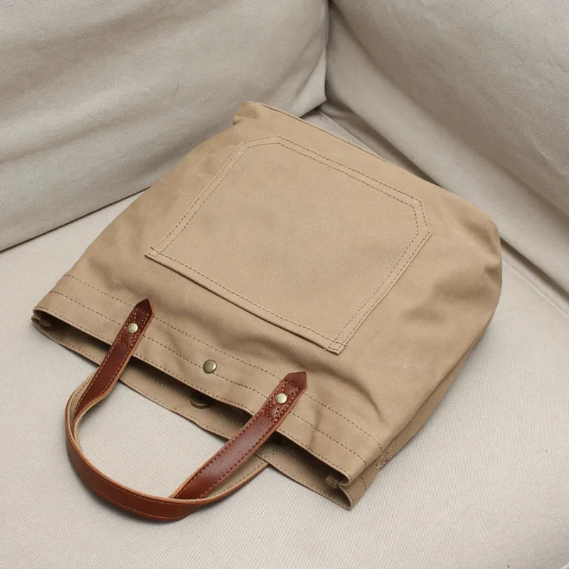 AETOO American retro and simple encrypted washable canvas women's handbag, crossbody bag, casual and versatile commuter bag, gen