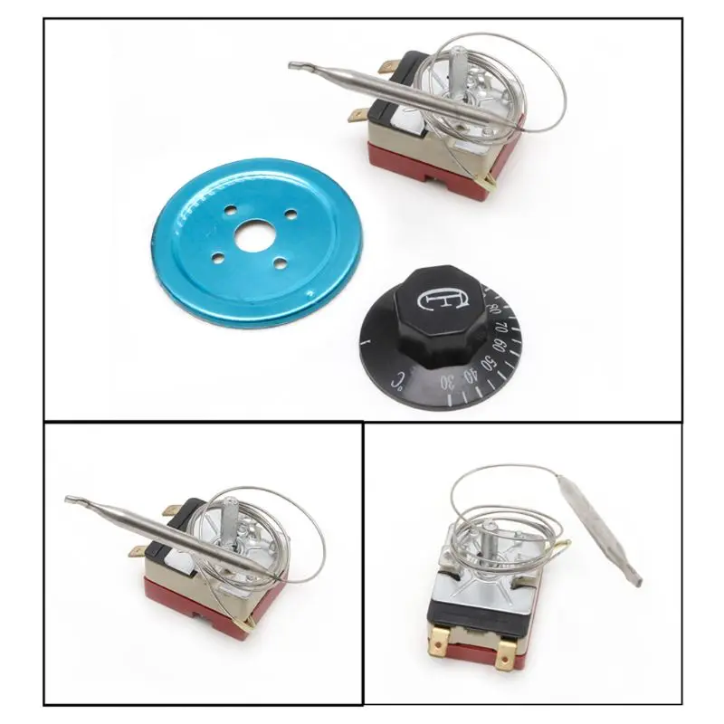 Регулятор температуры 250 В, 16 А, 30–110 градусов Цельсия, ручка термостата, капиллярный переключатель A0NC