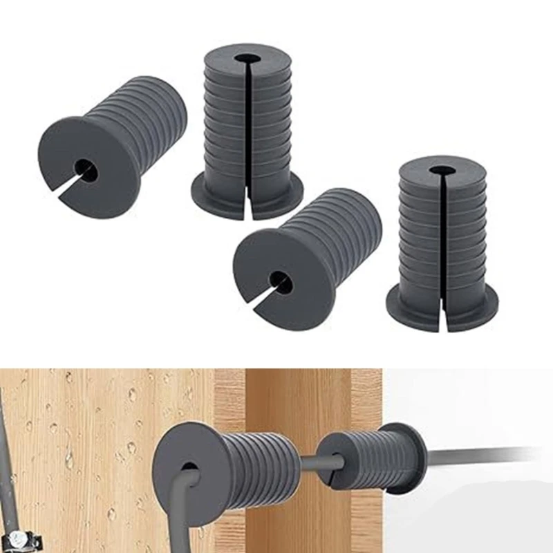

4pcs Starlinks Cable Installation Set Includes Grommets and Drilling Bit for Secure Through Wall Routing Daily Use M4YD