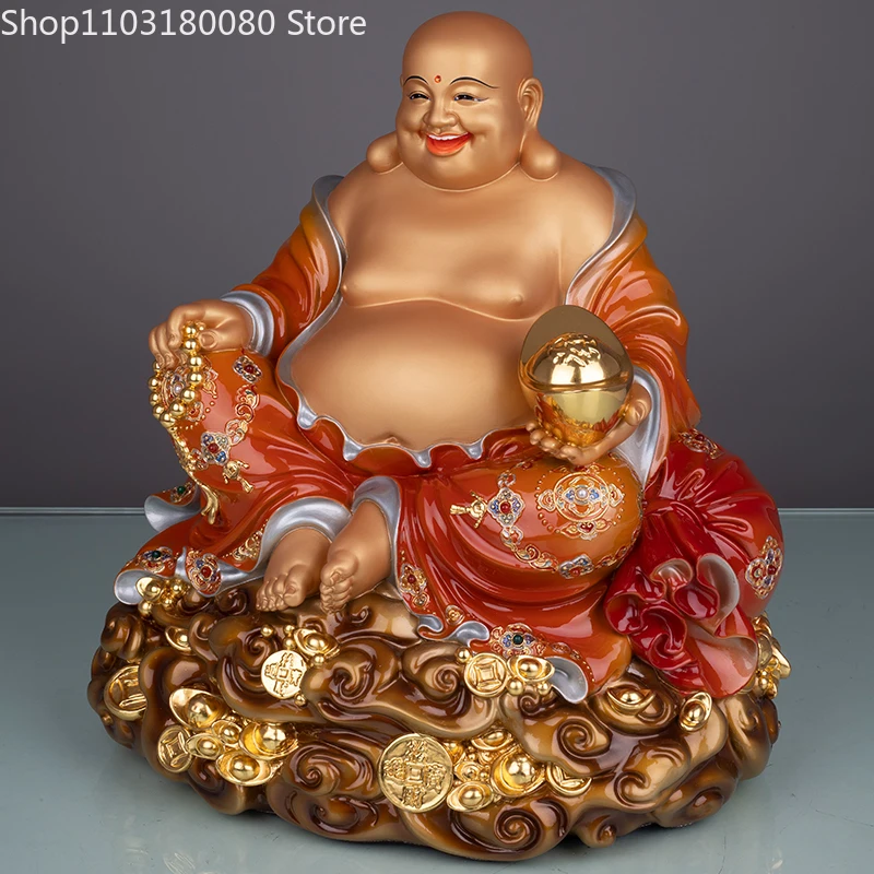 Exquisite Brass Copper Free happy Maitreya buddha statue big belly happy smile Buddha sculpture Home Decor Large size