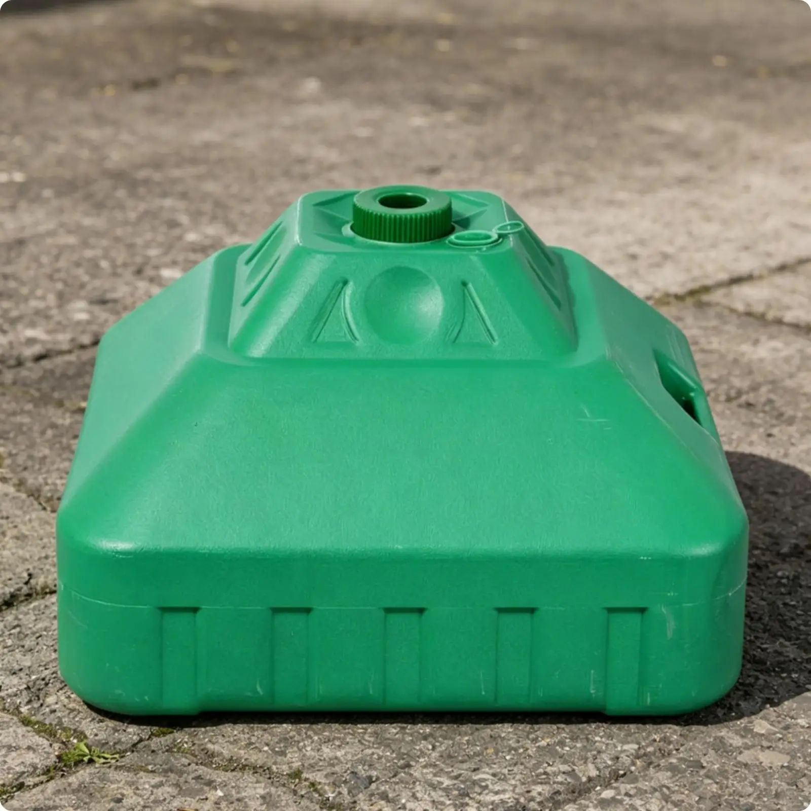 Outdoor Shade Canopy Anchor Base 30L Plastic Water Fillable Rectangular Low Profile Umbrella Stand for Yard Patio