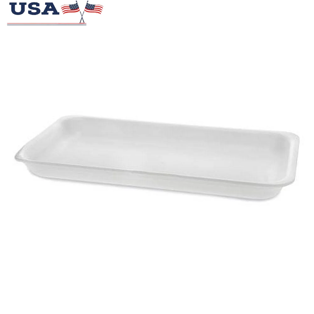 

Durable Lightweight Foam Trays 200 Count Supermarket Hand Wrapping Display Use Blast Freezer Refrigerator Room Temperature