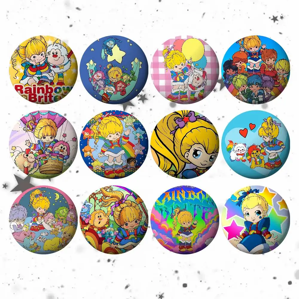 Niedliche R-Rainbow B-Brite-Abzeichen, kreative lustige Knopfnadeln, Broschen, Abzeichen für Kleidung, Rucksäcke, schöne Geschenke für Kinder und Freunde