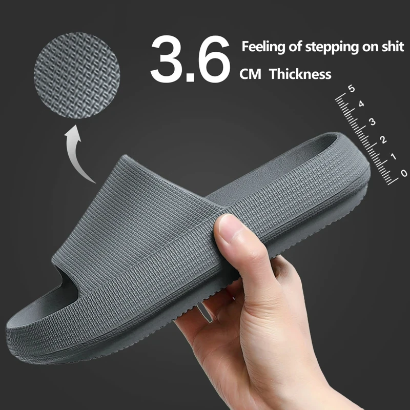 Cloud Slippers For Men Flip Flops Beach Sandals Bathroom Non-Slip Slides Men Women Slippers Indoor House Shoes Male Slipper