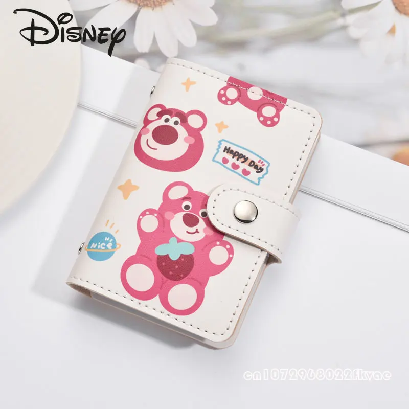 Disney Aardbei Beer Multifunctionele Kaart Tas Grote Capaciteit Multi Card Slot Kaarthouder Cartoon Leuke Dames Bankkaart Zak