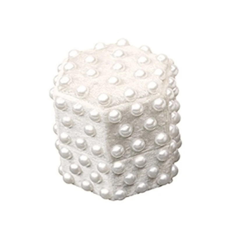 Sophisticated Velutum Accessory Holder with Pearls Details for Rings and Jewelry N0HE