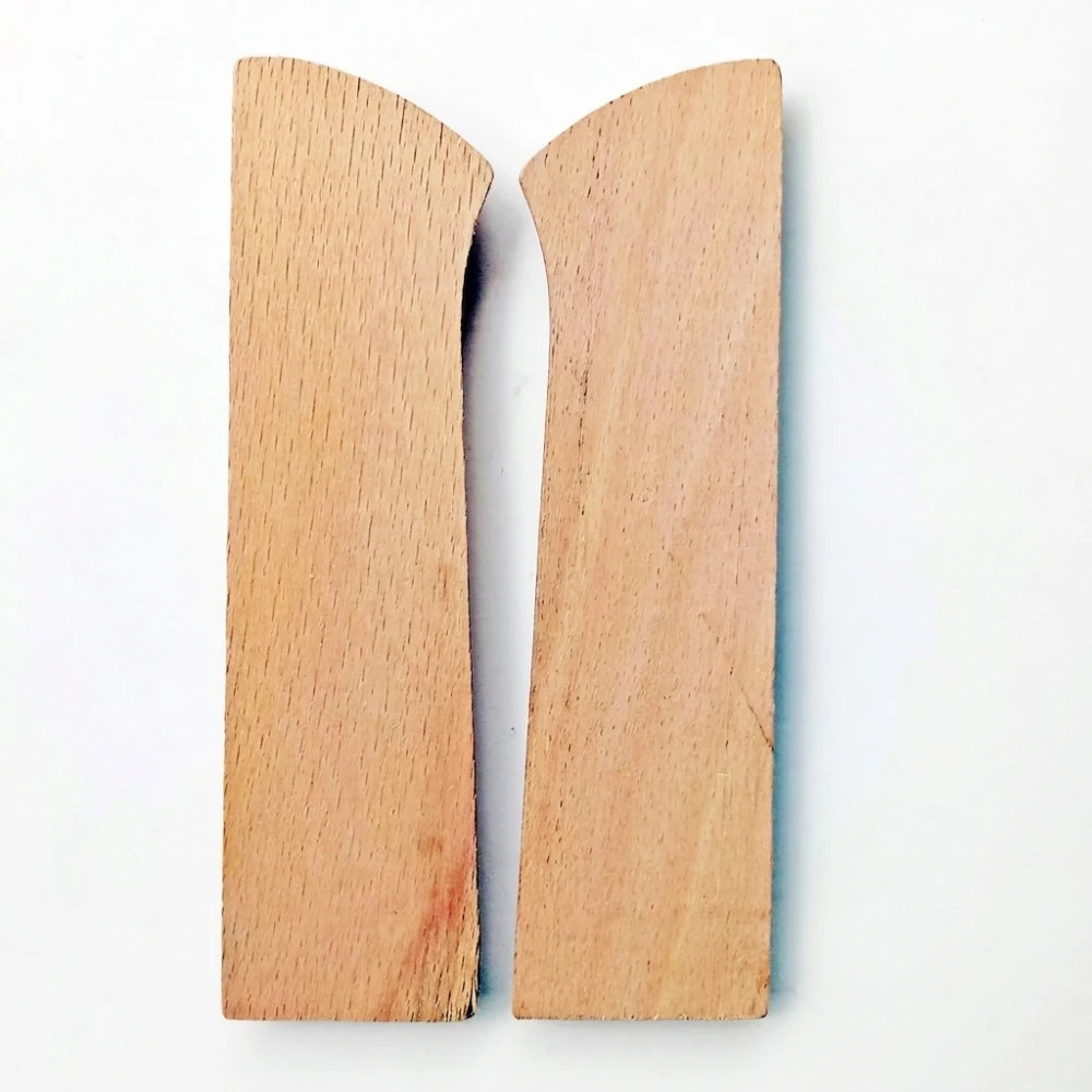 Replacement Beech Wood Grip For Kitchen Cleaver Knife Durable Hand Forged Handle Repair DIY Professional Tool Part