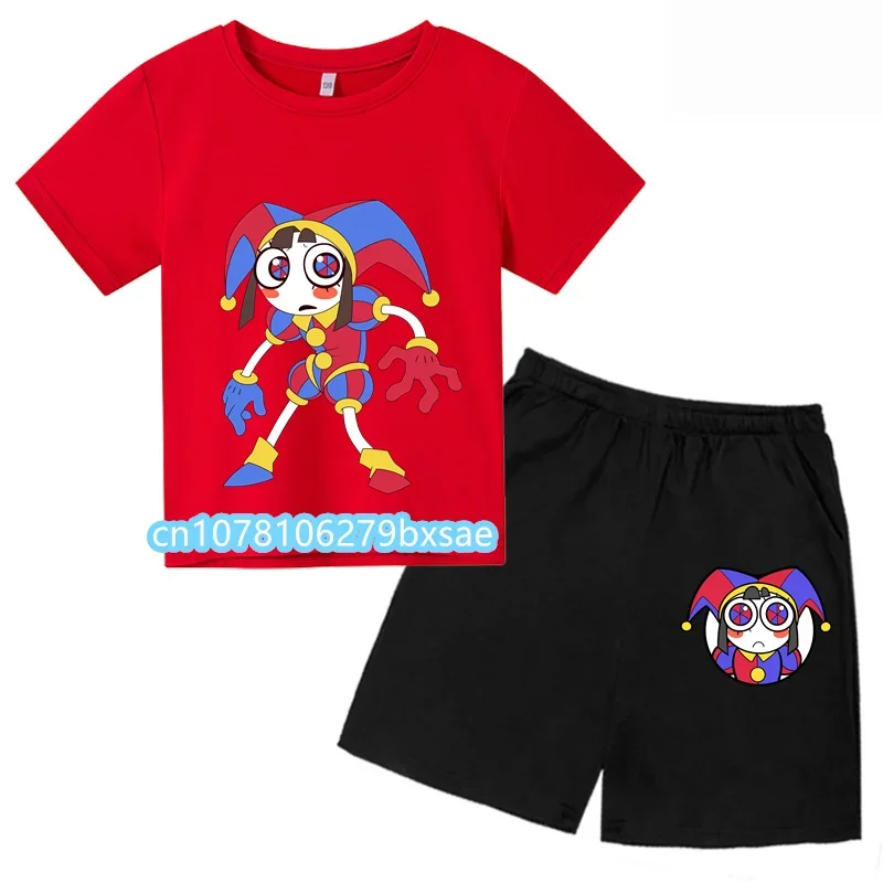 Hot Sale The Amazing Digital Circus Graphic Cartoon Kids T-Shirts Girls Clothes Baby Boys T shirt Summer Children Tops Sets