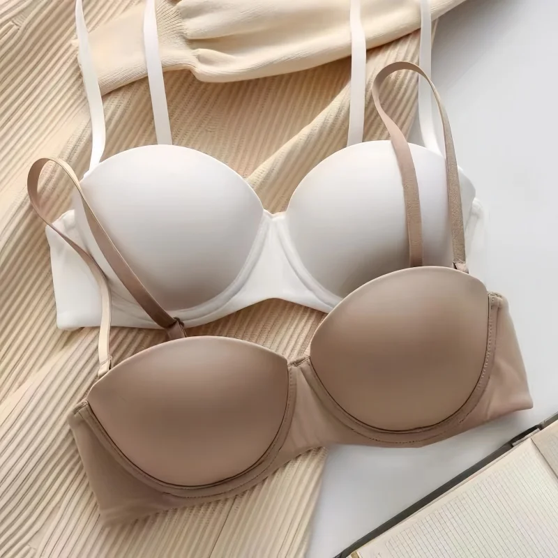 Seamless Push-Up Bras For Women 1/2 Cup Padded Solid Color Bra Ladies Non-wire Comfort Fixed Cup Underwear Sexy Lingerie S-XL