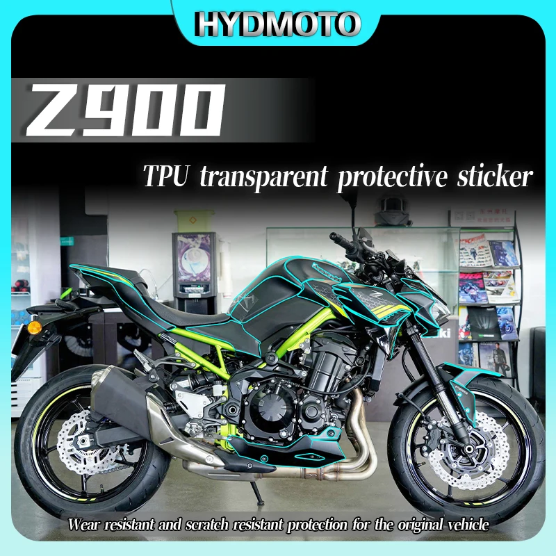 For Kawasaki Z900 z900 paint transparent protective film TPU invisible car cover film whole car scratch repair and modification