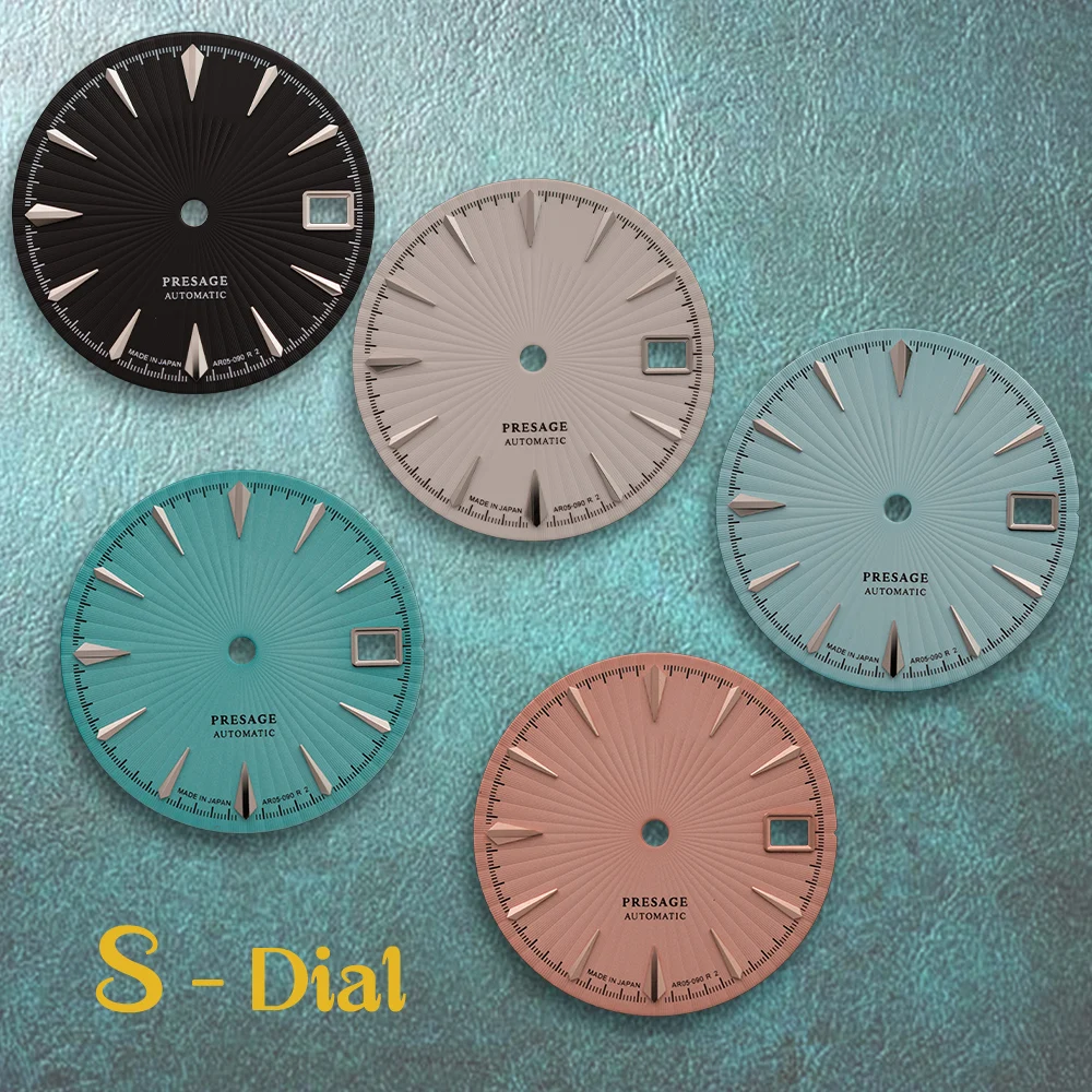 28.5mm S Logo New Cocktail dial gold dial Suitable For NH35 NH36 Movement No Luminous Watch Modification Accessories ﻿