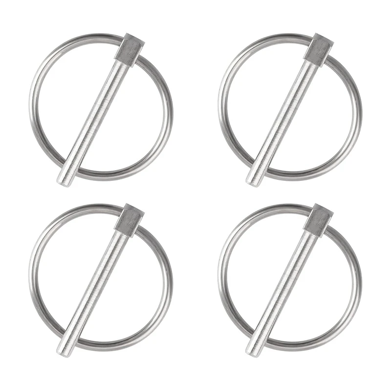 Lynch Pin, 4PCS Dia 4.5Mm 316 Stainless Steel Round Safety Pins Trailer Lock Pin Retaining Pins Lynch Pin Fasteners Easy Install