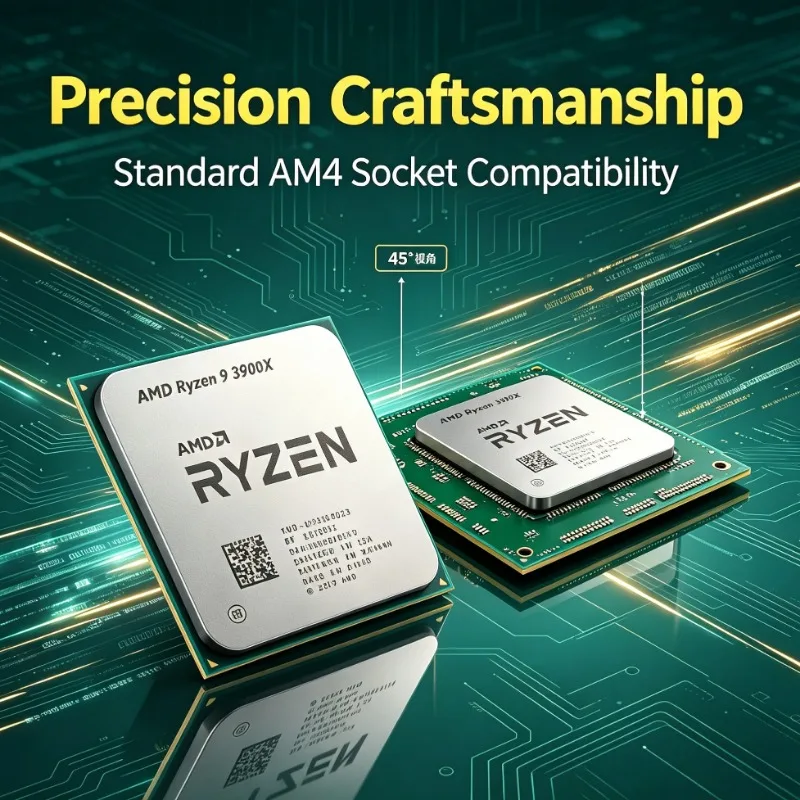 AMD Ryzen9 3900X PC Processor Socket AM4 3.8GHz 4.6GHz Boost 12 Core 24 Thread Tray No Fan