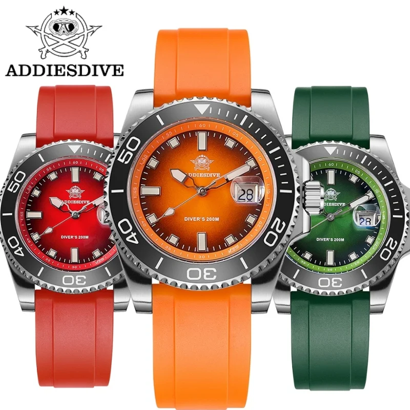 

ADDIESDIVE Hot Sale 41mm NEW Watch for Men Ceramic Bezel AD2089 BGW9 Super Luminous 200m Waterproof Stainless Steel Quartz Watch