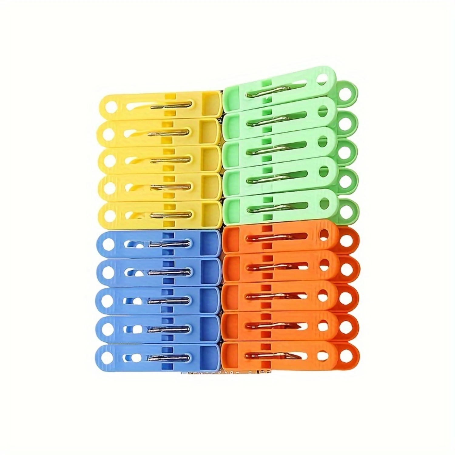 100-Pack Multi-Colored Plastic Clothespins, Durable Windproof Clips, Laundry Pegs For Hanging Clothes And Photos, Sock Clips Wit