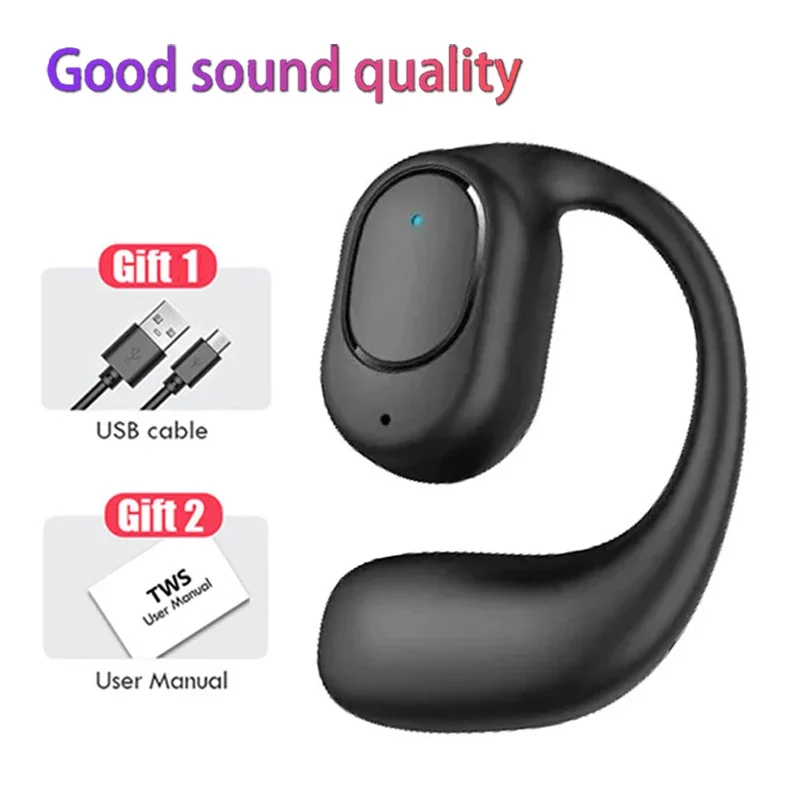 Wireless Bluetooth Headset Full Open Headphones Air Conduction Ear Hook Earphones Handsfree Noise Canceling Audifonos Sports