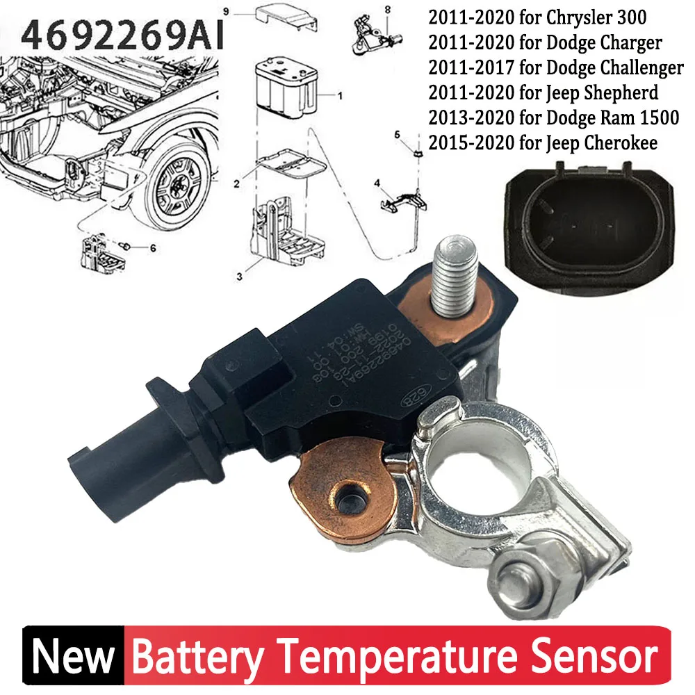 OEM 4692269AI Car Battery Sensor Replace IBS Battery Negative Line for Jeep Dodge Chrysler Ram 2011-2020 for Chrysler 300 11-20