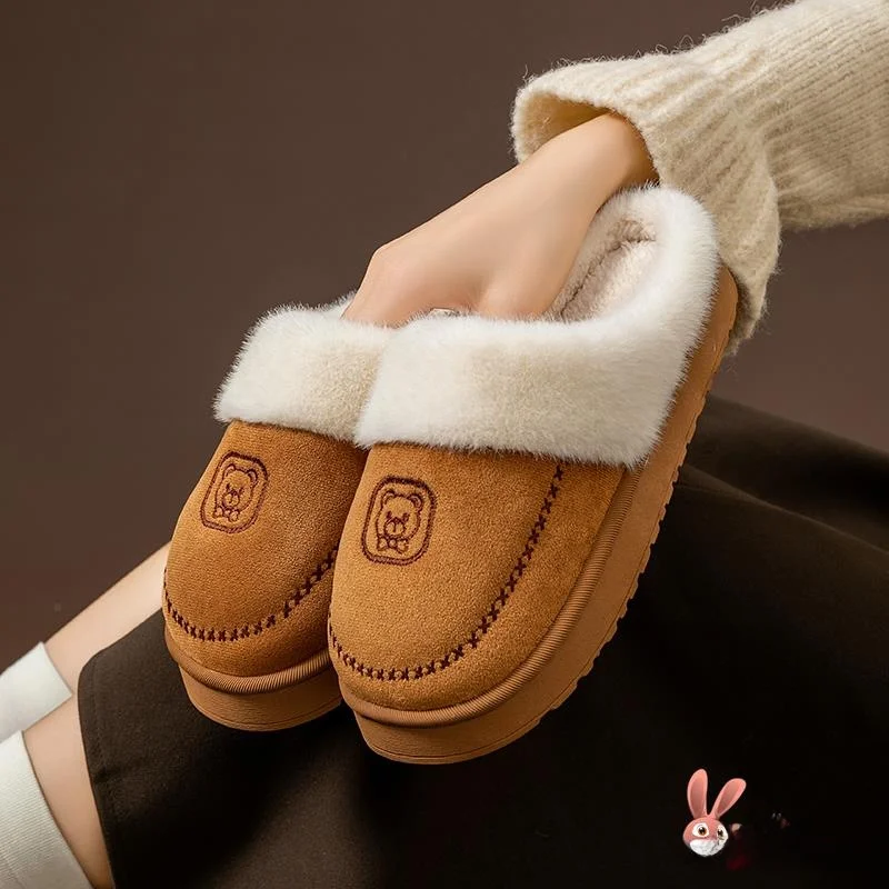 

2025 New Thi Bot Plu Cotton Slippers Women's Autumn Winter Fce Lined Thiened Indoor Home Men's Head Covered Anti ...
