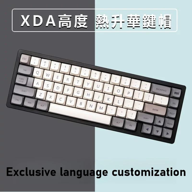 Retro Theme Keycaps Set PBT XDA Profile Customize Language Russian Korean Japanese Keycaps for Mechanical Keyboard Accessories