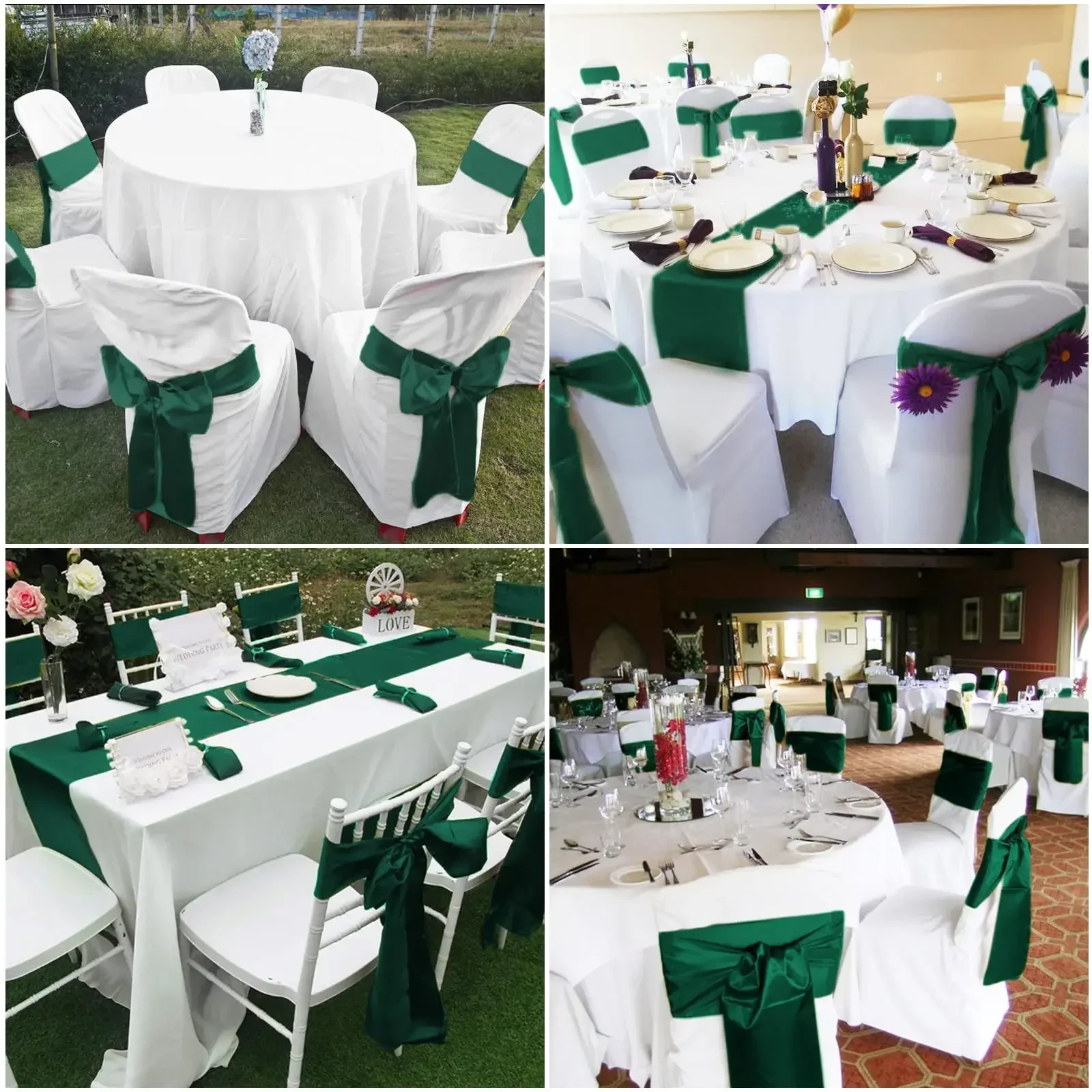 Venta al por mayor, 10/50 Uds., fajas con lazo para silla de satén, lazos de cinta con nudo para silla de boda para fiesta, evento, Hotel, suministros para banquetes, decoraciones para el hogar