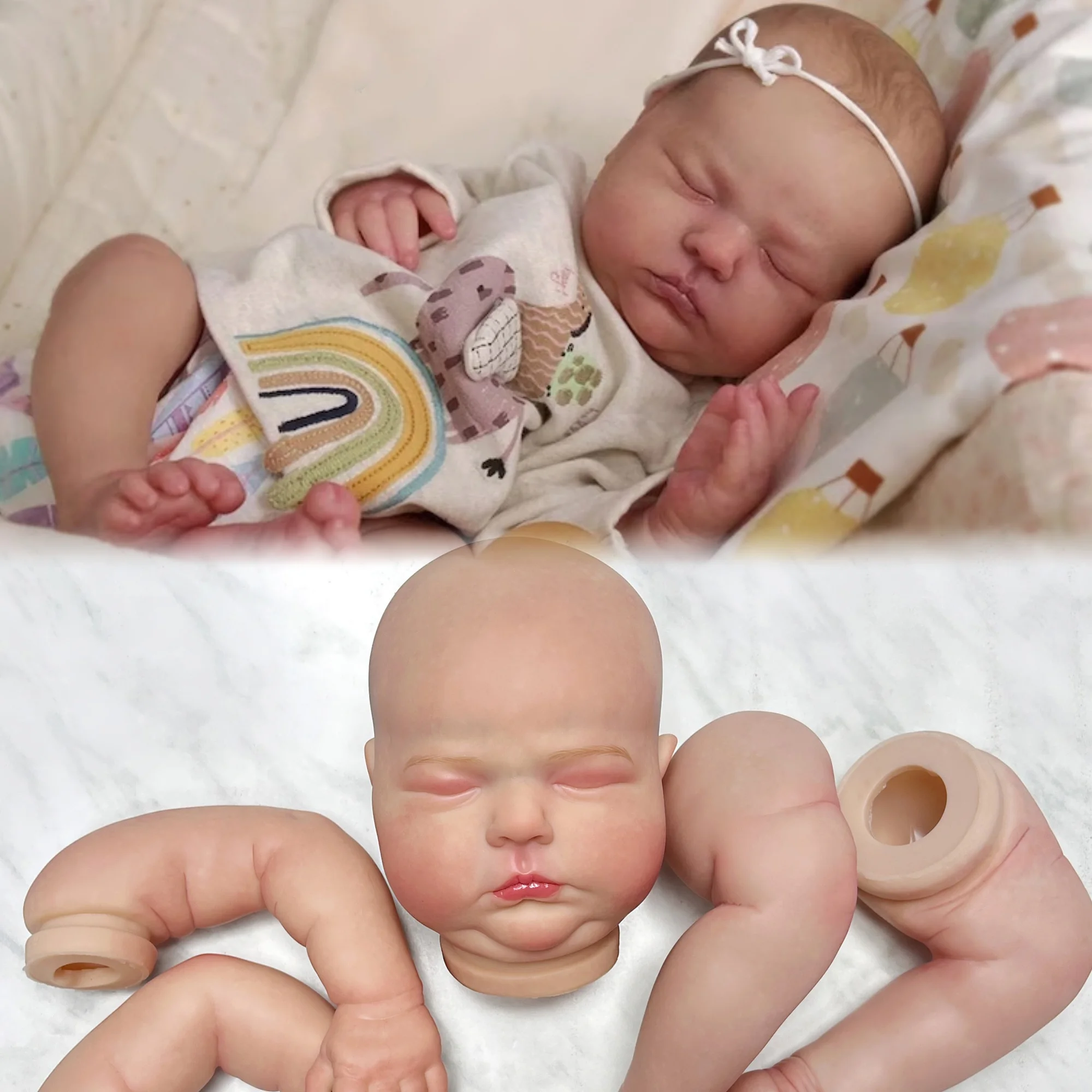 

53cm Handmade Tessa Kit Reborn 3D Painted Soft Silicone Vinyl Unassembled Reborn Dolls Kits Lifelike Bebe Reborn Sin Pintar