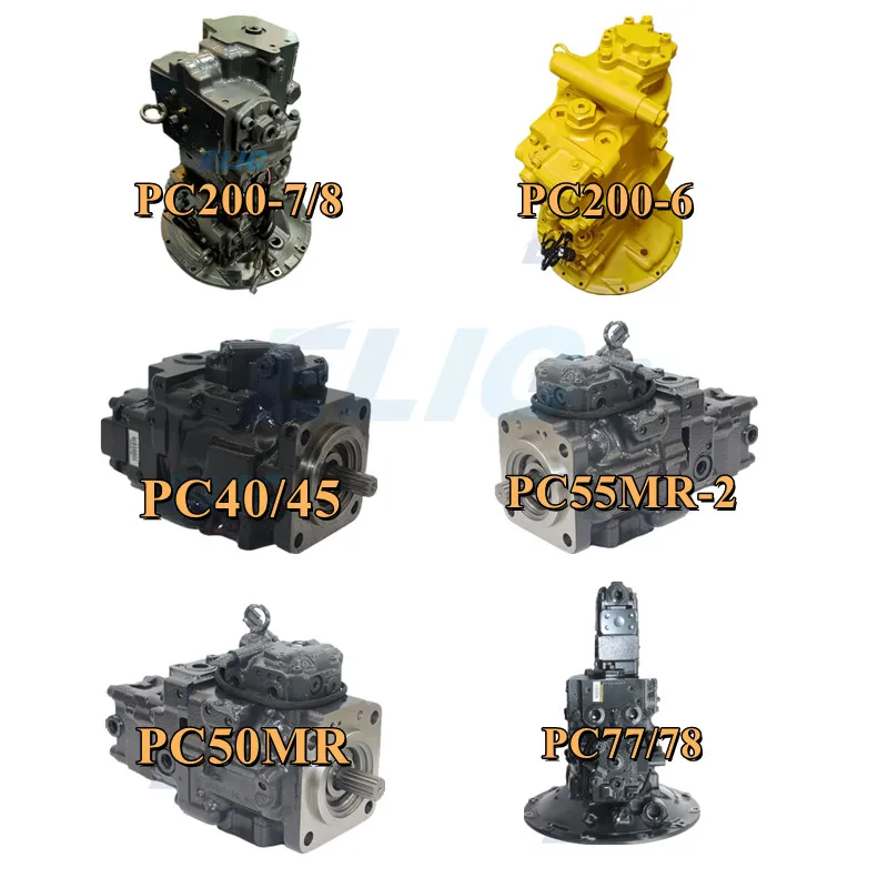 PC30mr PC40mr PC50MR-2 PC55mr-3 PC78mr-8 Pc200-8 Excavator 708-3t-00232 Hydraulic Piston Main Pump Assy 708-3s-00961 For KOMATSU