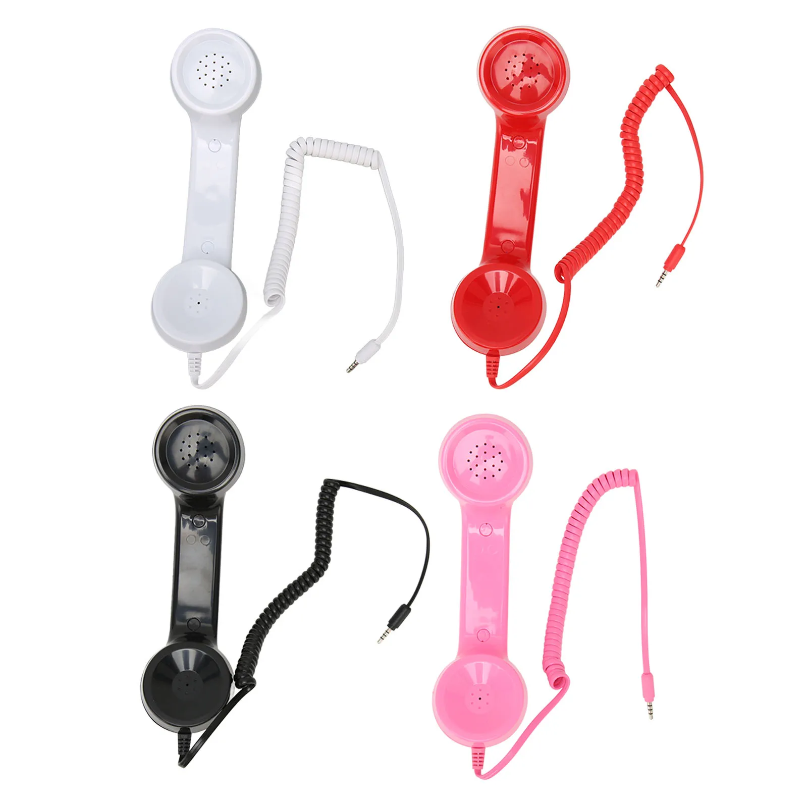 Retro Phone Handset Multifunction Radiation Proof Handheld Cell Phone Receiver for Mobile Phones Computers