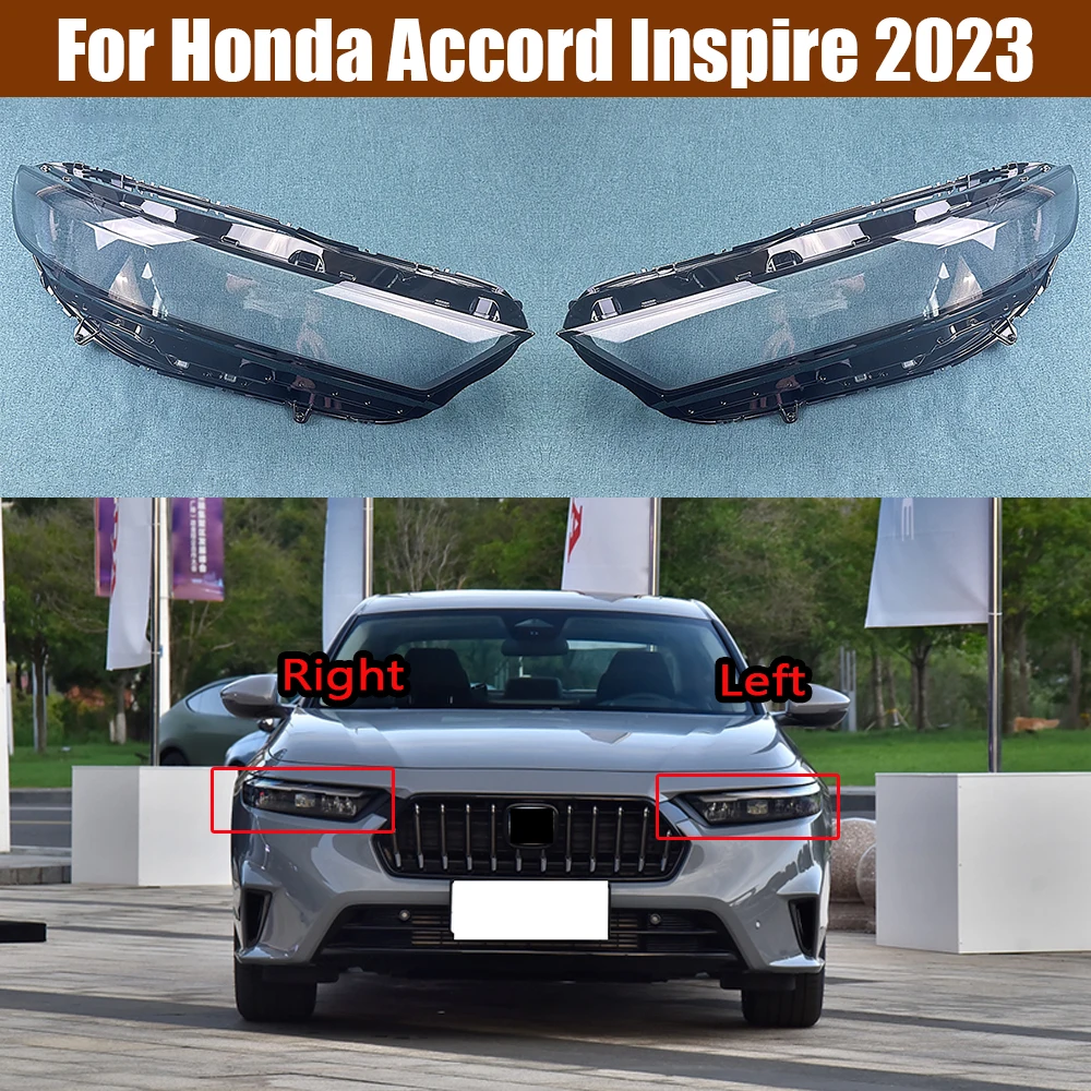 

For Honda Accord Inspire 2023 Headlights Shell Transparent Lampshdade Headlamp Cover Lamp Shade Plexiglass Replace Original Lens