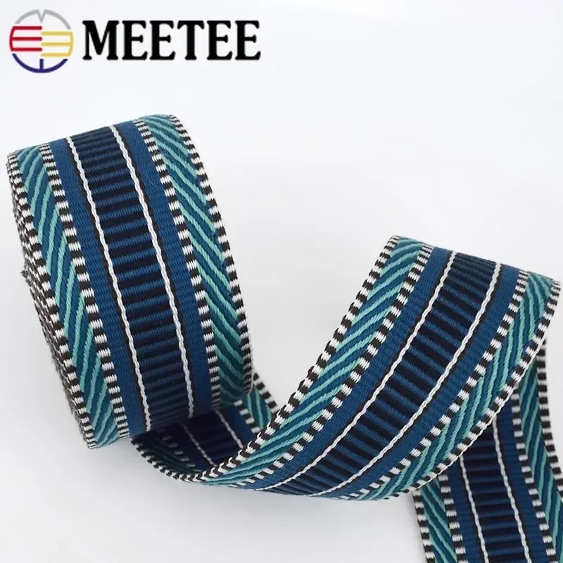 3/5Meters 38/50mm Polyester Jacquard Webbing Tapes Thick Ribbon Bag Strap Belt for DIY Clothes Bias Binding Sewing Accessories