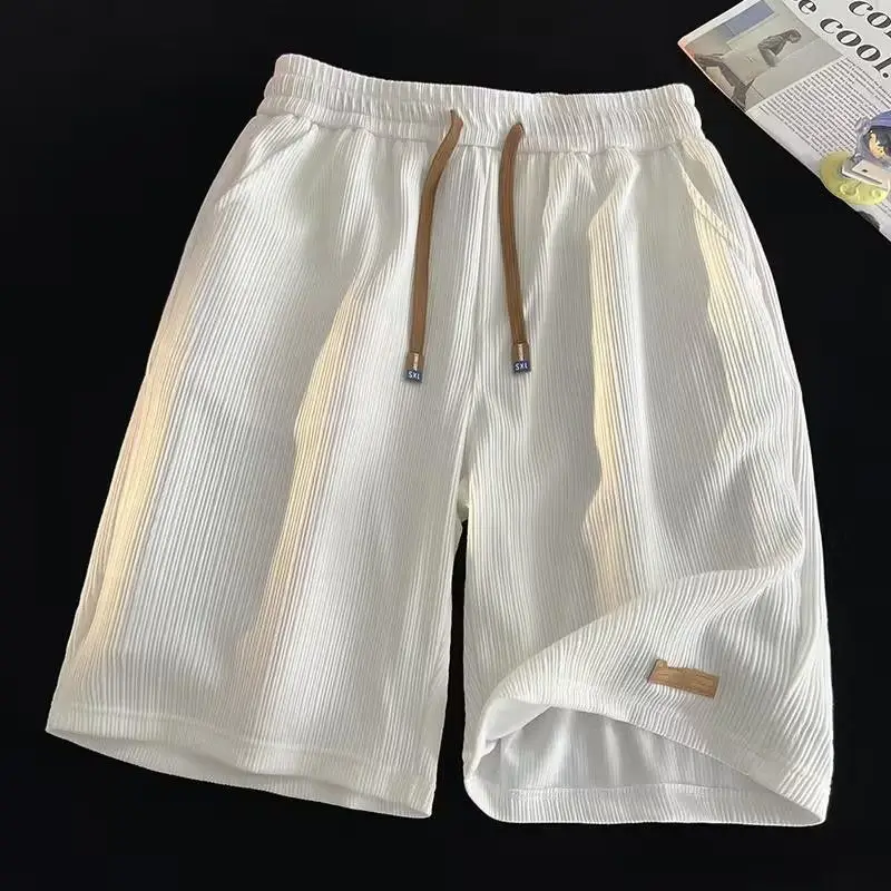 Pantalones cortos holgados para hombre, de secado rápido Xxl Pantalón ancho, color blanco, novedad de 2024