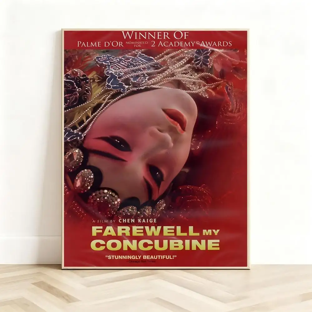Timeless Drama Film F-Farewell My Concubine Poster Classic Self-Adhesive PP Wall Sticker for Living Room Bar Decor Gift