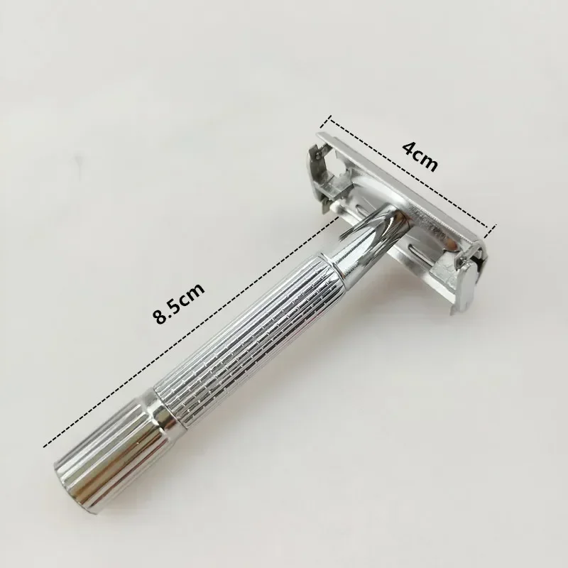 Double Edge Beard Hair Shaving Men's Traditional Classic Beard Razor Shaver Stainless Steel Safety Trimmer Blades+Box Barber