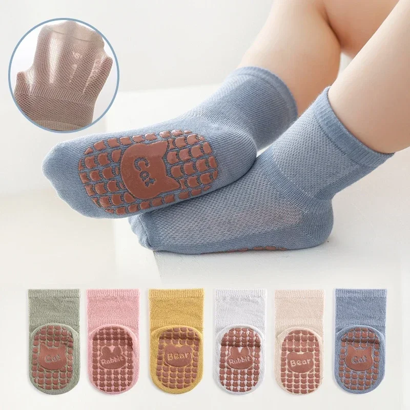 Baby Children Thin Mesh Socks Toddler Boys Girls Breathable Anti-slip Trampoline Socks Kids Comfortable School Sport Clothes