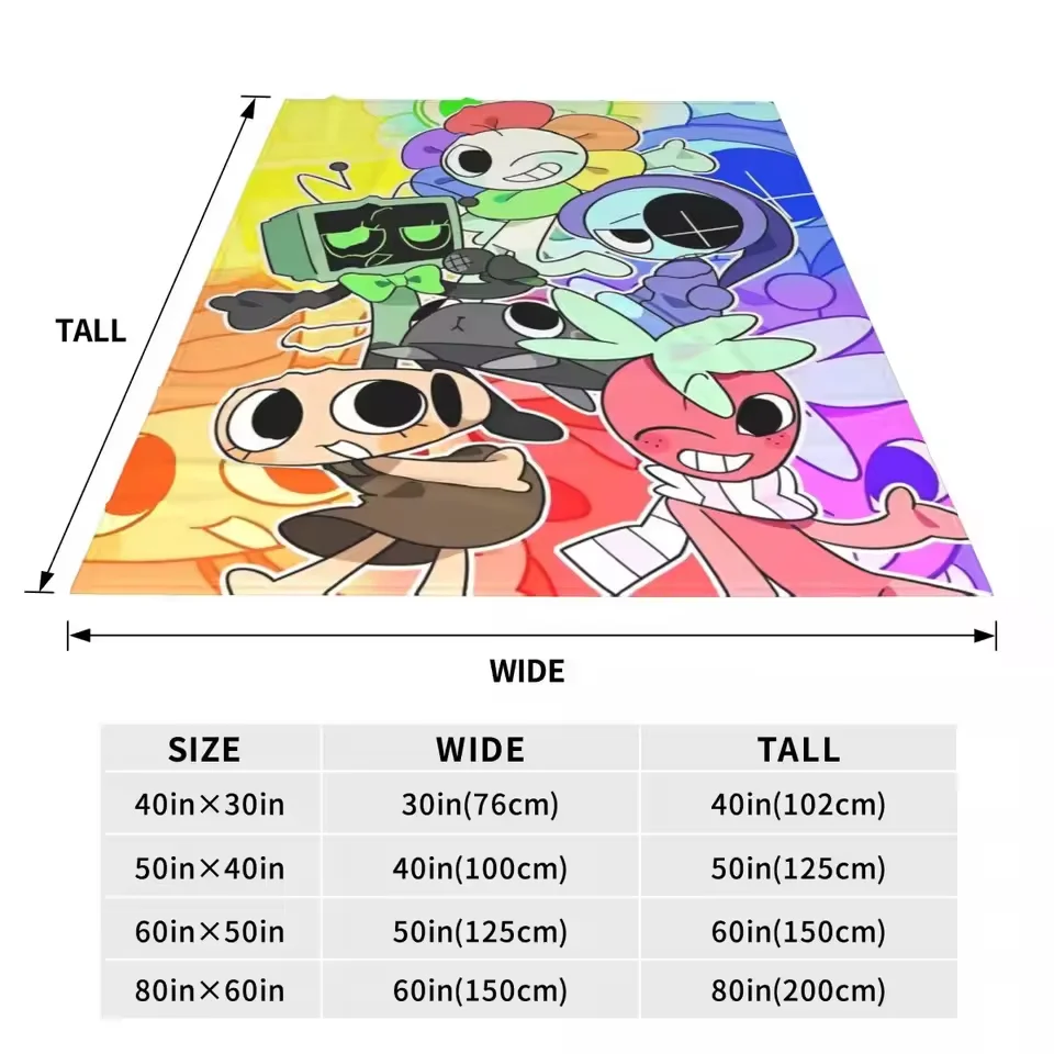 Dandy's World Blanket الفانيلا مضحك الدافئة رمي البطانيات للبنين بنات هدية عيد ميلاد أريكة سرير المنزل الصيف