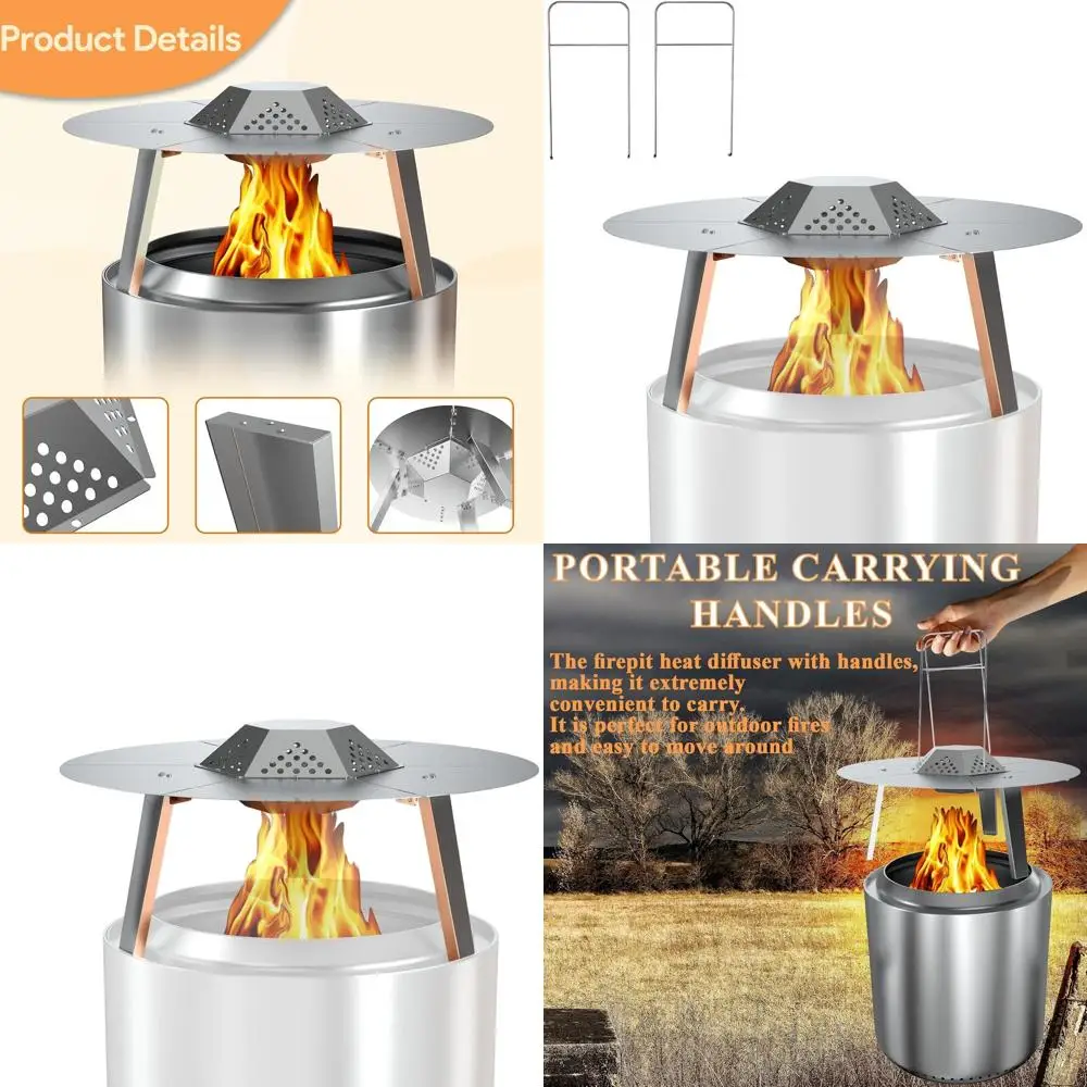 

Портативный теплораспределитель 19.5 с ручками для переноски, аксессуар из нержавеющей стали