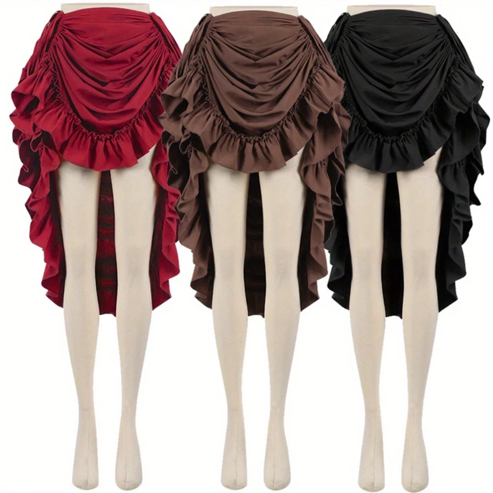 

Корсет суда и универсальная юбка-миди нестандартной формы: униформа персонажа карибского пиратов, юбка на шнурке