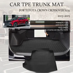 Car Rear Trunk Mats For Toyota Crown Crossover S235 2023 2024 2025 Waterproof Boot Cover TPE Carpet Storage Pad Auto Accessories