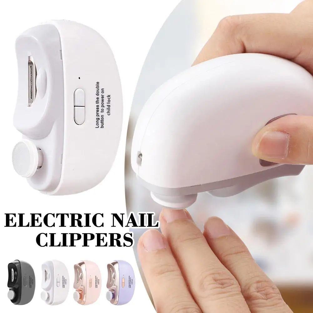 Aparador de unhas elétrico automático para manicure, para adultos, bebês, dedo do pé, tesoura, pedicure, cortador de unhas, apontador, homem k2g7