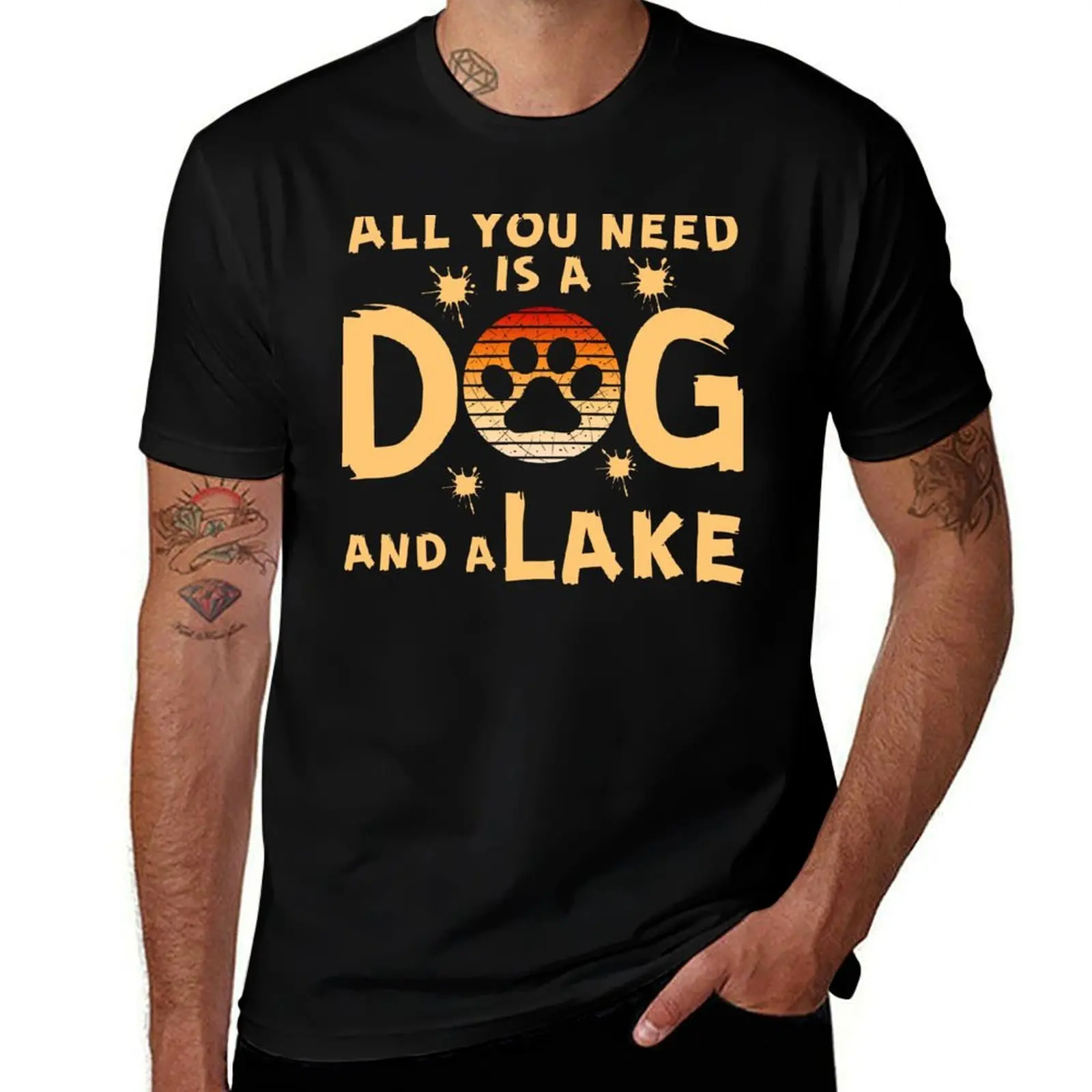 

All You Need is a Dog and a Lake T-Shirt man t shirts for men casual t shirts with prints funny t shirts man T-Shirt