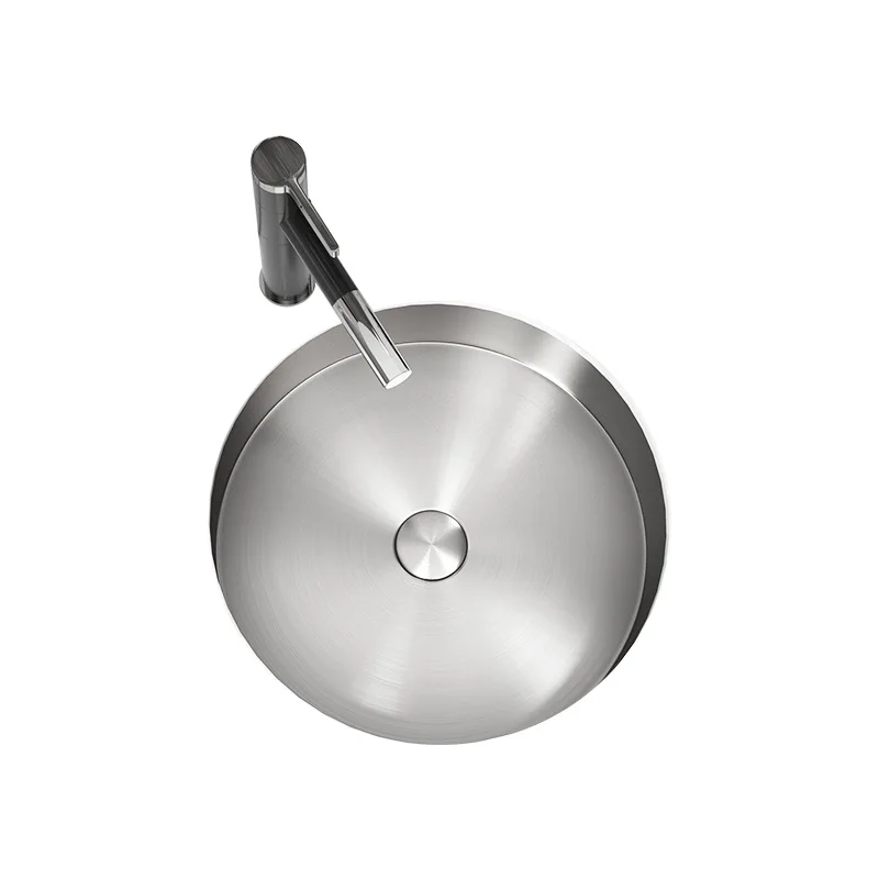 Bathroom Sink Basin Stainless Steel Easy Assembly Sturdy Durable Stable Construction Space Saving Comfortable Waterproof