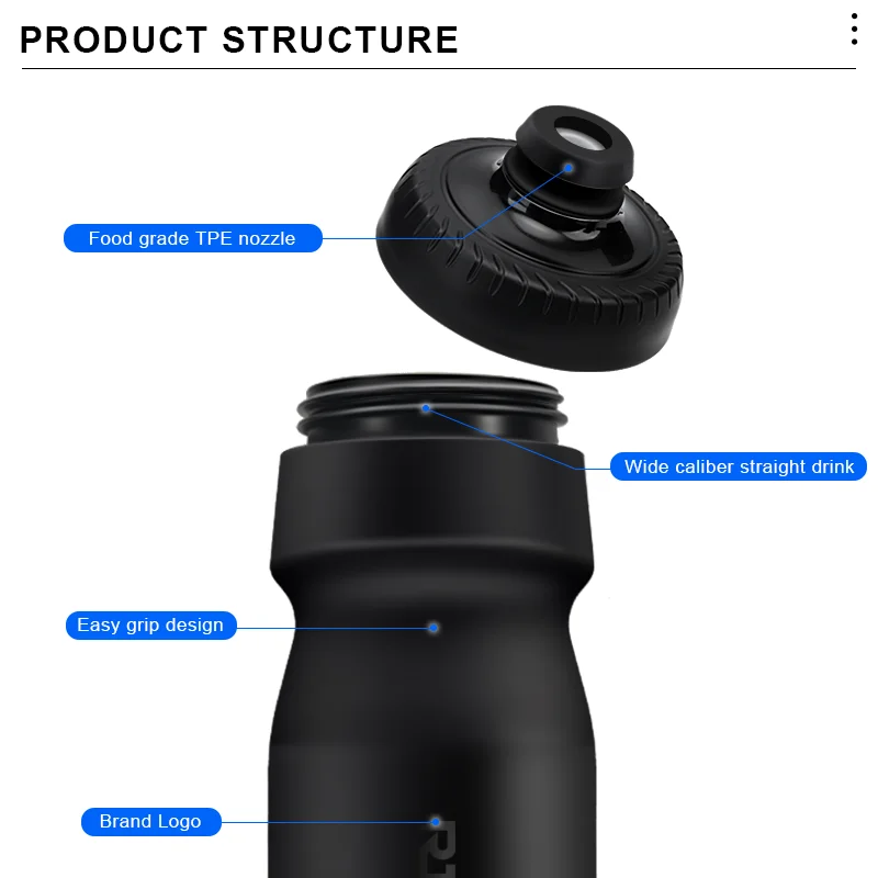 Sport-Trinkflasche Ultraleicht 550ML/650ML PP5 Tragbare Quetschflasche für Outdoor-Laufen Radfahren Fahrrad-Trinkflasche – Detail 4