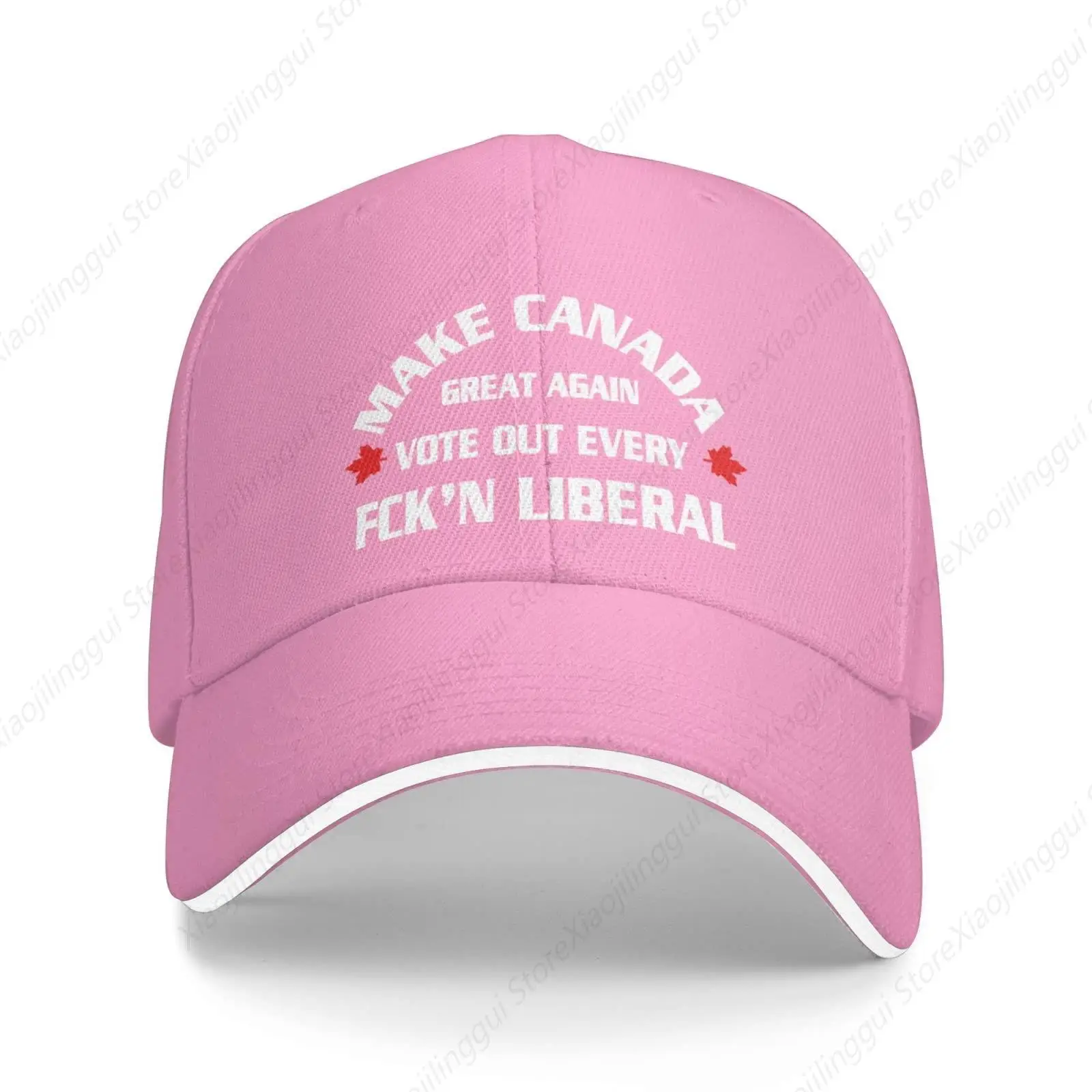 Original Baseball Cap Make Canada Great Again Vote Out Every Fckn Liberal Hat Men Women Dad Hat Adjustable Pink