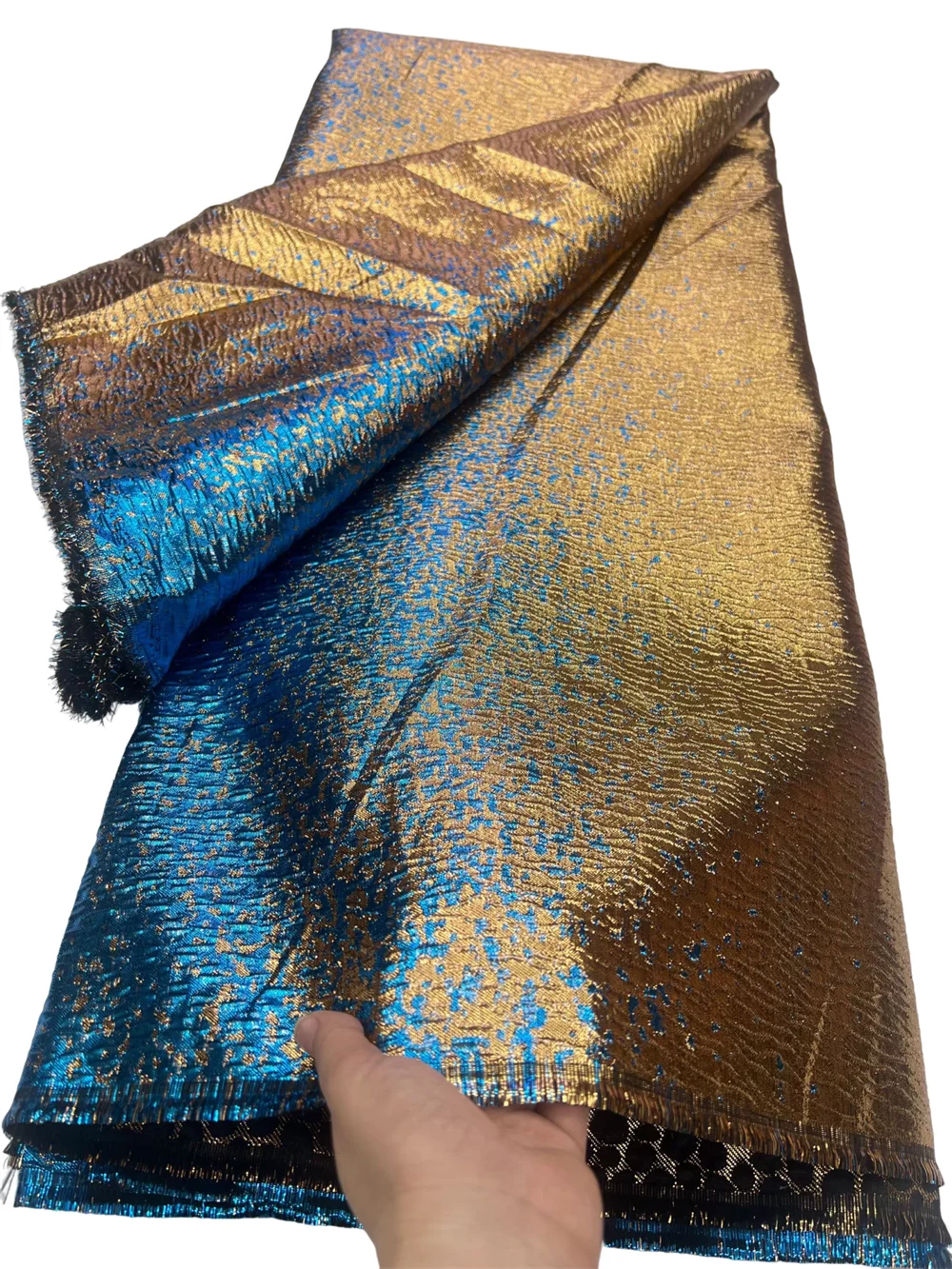 

Многоцветная дамасская кружевная ткань с африканским цветком, 2025, высокое качество, французская позолоченная парча, жаккардовое кружево для женщин, свадебное платье