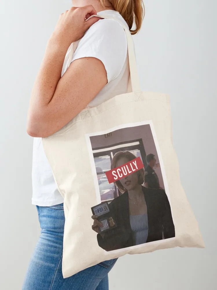 

Dana Scully Blue Ribbed Shirt Tote Bag bags luxury women tote bag Cloth bags shopping trolley bag