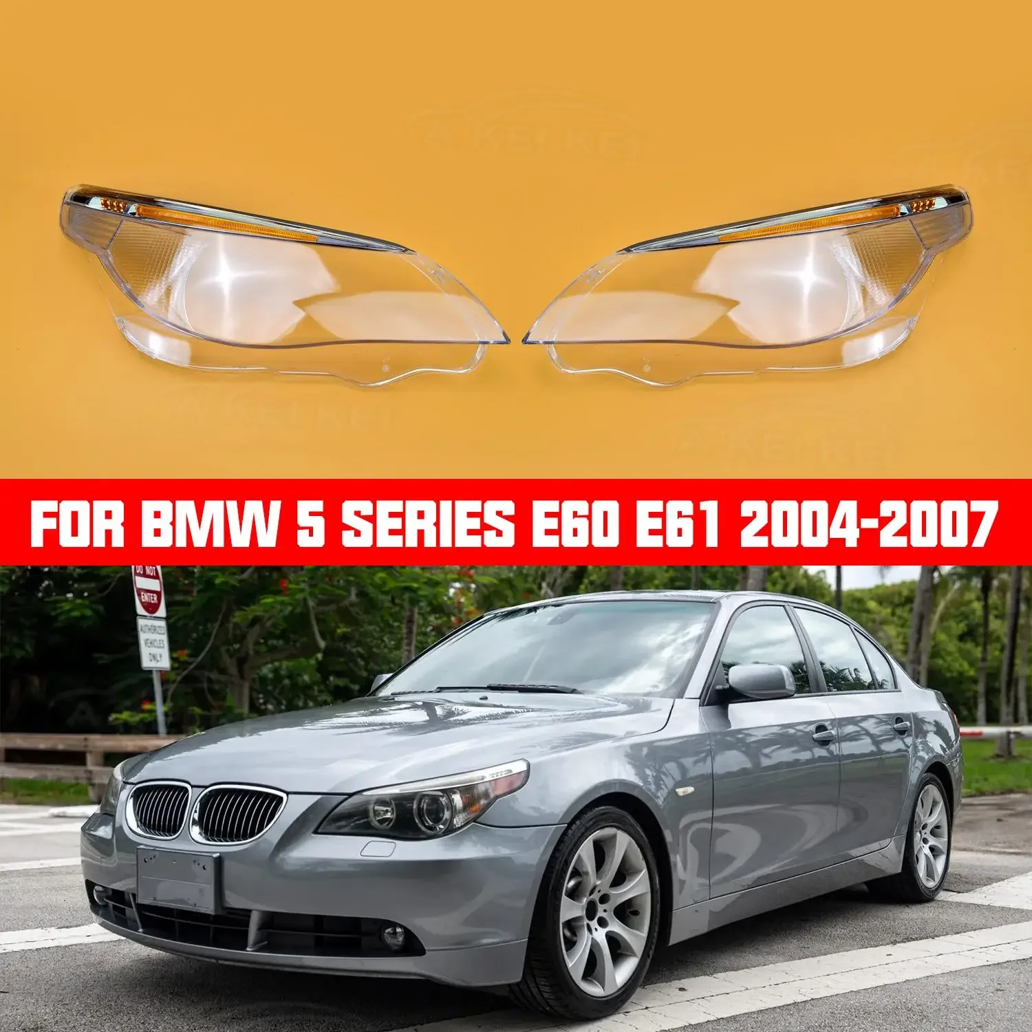 

For BMW 5 Series E60 E61 520i 523 525 530i 2004 2005 2006 2007 Car Headlamp Cover Old style Lens Transparent Lampshade LED Light