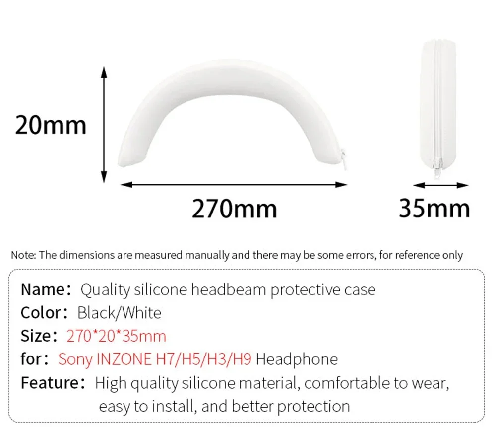 غطاء سماعة الرأس لسوني INZONE H7/H5/H3/H9 سماعة سيليكون واقية سماعة الرأس حامي كم #5